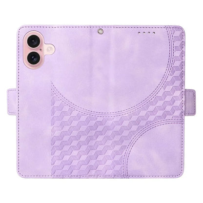 For iPhone 16 Case Rhombus Starry Wallet Stand Leather Phone Cover