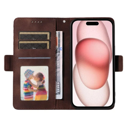 For iPhone 15 Case PU Leather Rhombus Starry Phone Wallet Cover