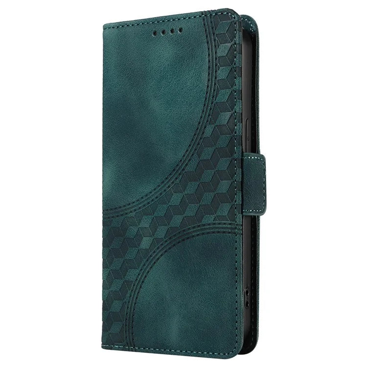 For iPhone 15 Pro Case Rhombus Starry PU Leather Shockproof Phone Cover