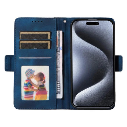For iPhone 15 Pro Case Rhombus Starry PU Leather Shockproof Phone Cover