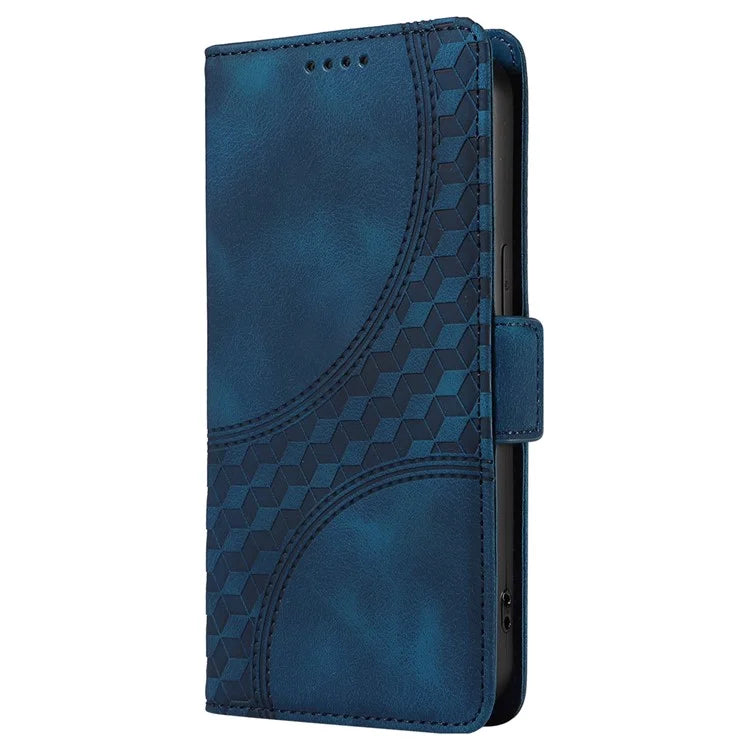 For iPhone 15 Pro Case Rhombus Starry PU Leather Shockproof Phone Cover