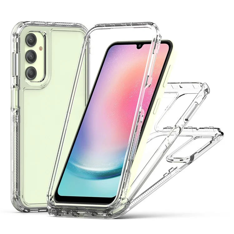 For Samsung Galaxy A24 4G (162.1 x 77.6 x 8.3mm) Clear Case Acrylic+TPU Hybrid Phone Cover