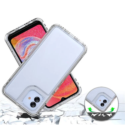 For Samsung Galaxy A04e 4G / F04 4G / M04 4G Case Acrylic+TPU Clear Phone Cover