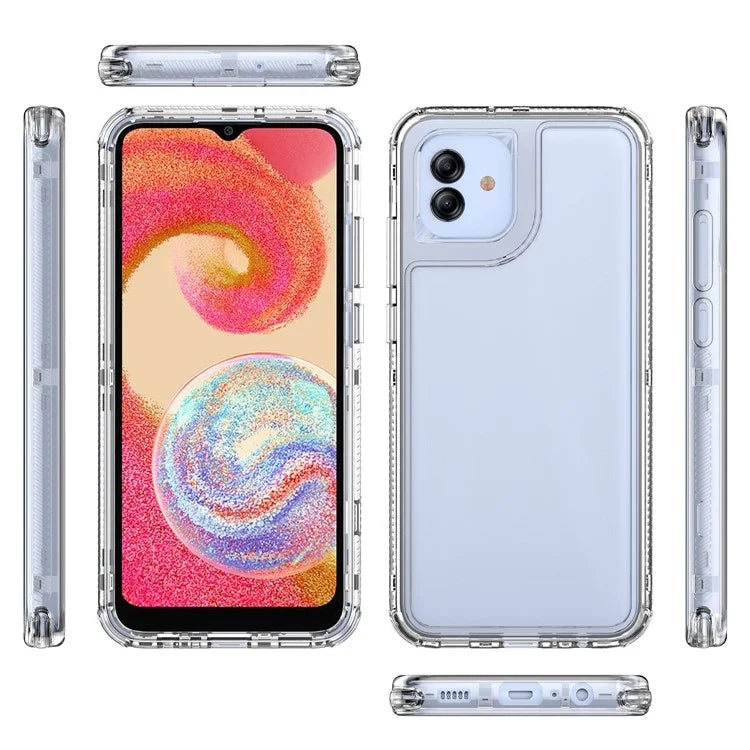 For Samsung Galaxy A04e 4G / F04 4G / M04 4G Case Acrylic+TPU Clear Phone Cover