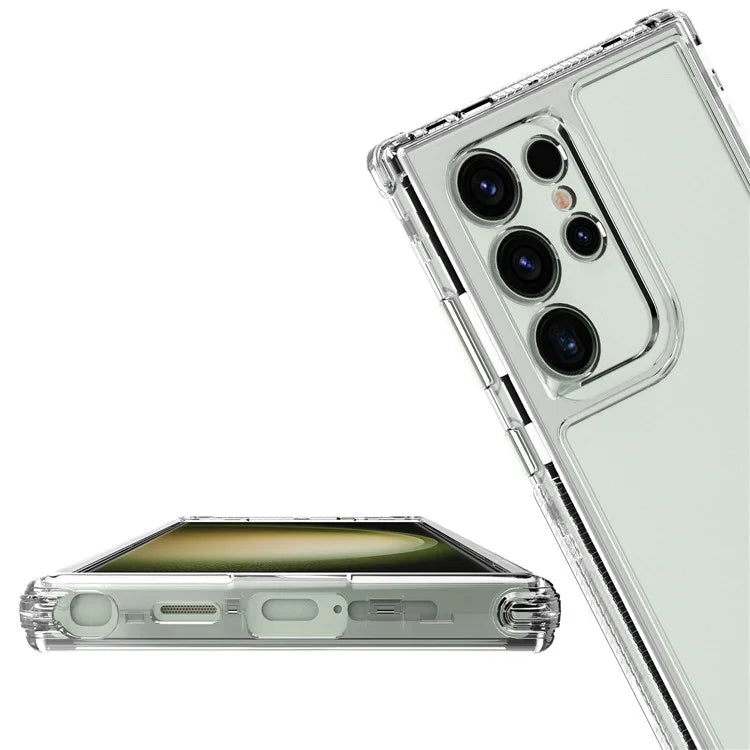 For Samsung Galaxy S24 Ultra Case Acrylic+TPU Phone Cover 3-in-1 Clear