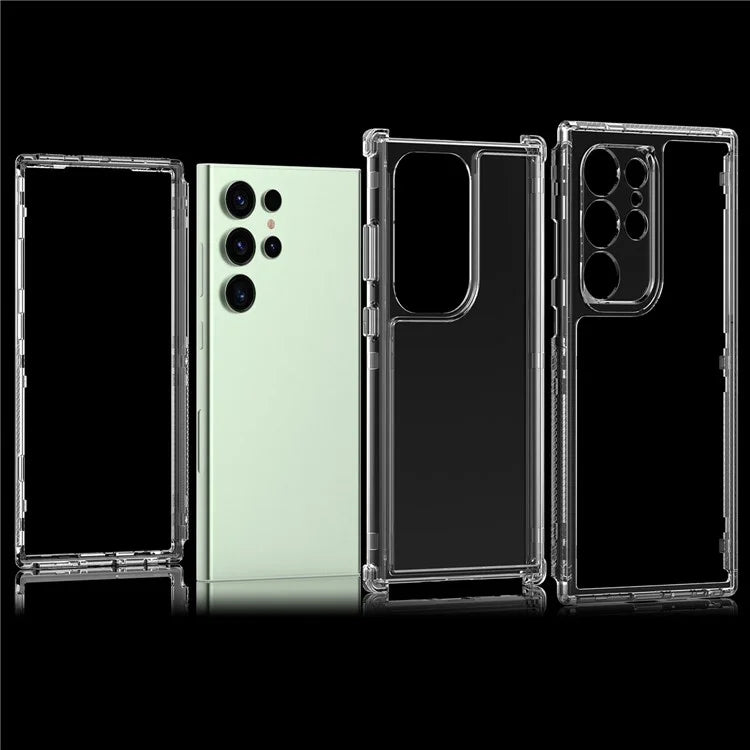 For Samsung Galaxy S24 Ultra Case Acrylic+TPU Phone Cover 3-in-1 Clear