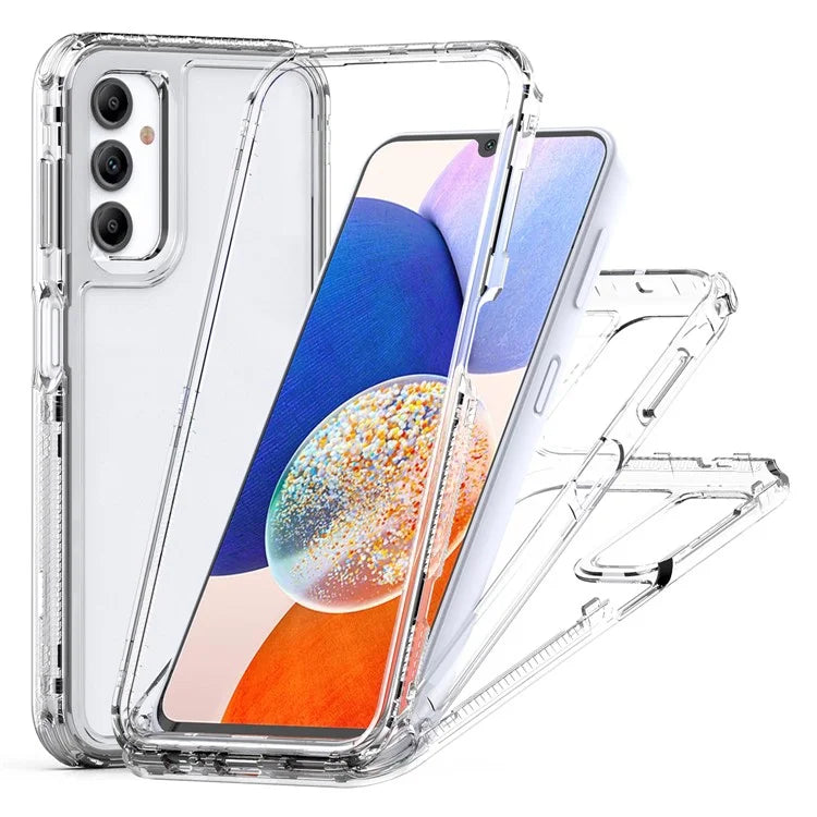 For Samsung Galaxy A14 5G / 4G Clear Phone Case Acrylic+TPU 3-in-1 Design