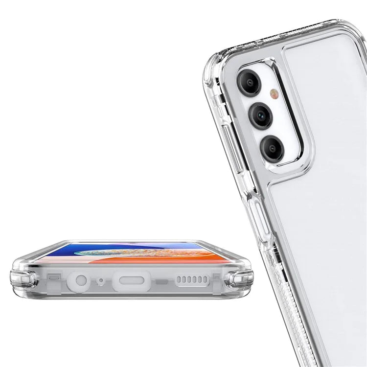 For Samsung Galaxy A14 5G / 4G Clear Phone Case Acrylic+TPU 3-in-1 Design