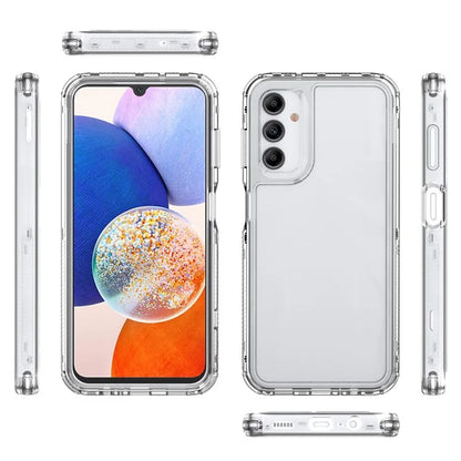 For Samsung Galaxy A14 5G / 4G Clear Phone Case Acrylic+TPU 3-in-1 Design