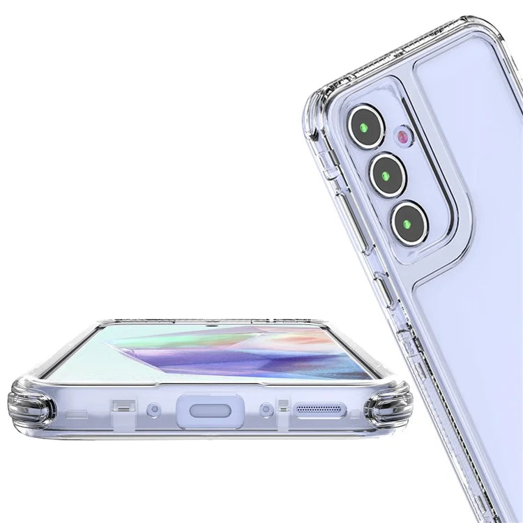 For Samsung Galaxy A55 5G Case Acrylic+TPU Phone Cover HD Transparent