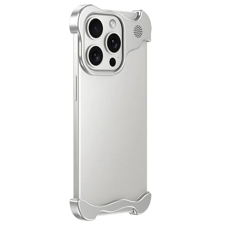 For iPhone 13 Pro Frameless Case Metal Bumper Aromatherapy Phone Cover Borderless