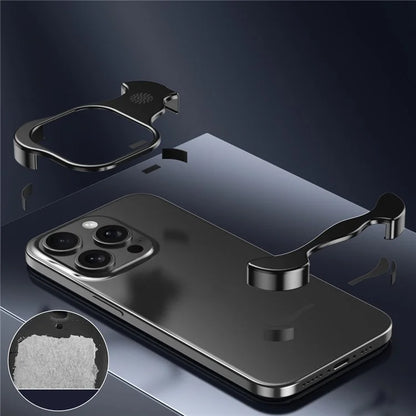 For iPhone 13 Pro Frameless Case Metal Bumper Aromatherapy Phone Cover Borderless