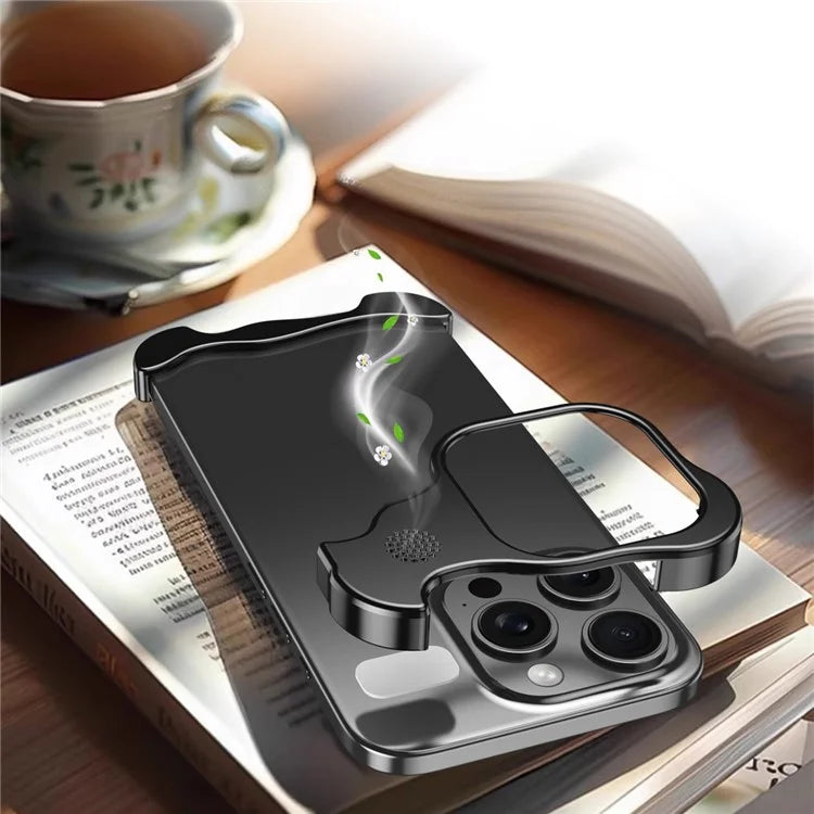 For iPhone 13 Pro Max Bumper Case Borderless Four Corners Cover with Aromatherapy Tablet