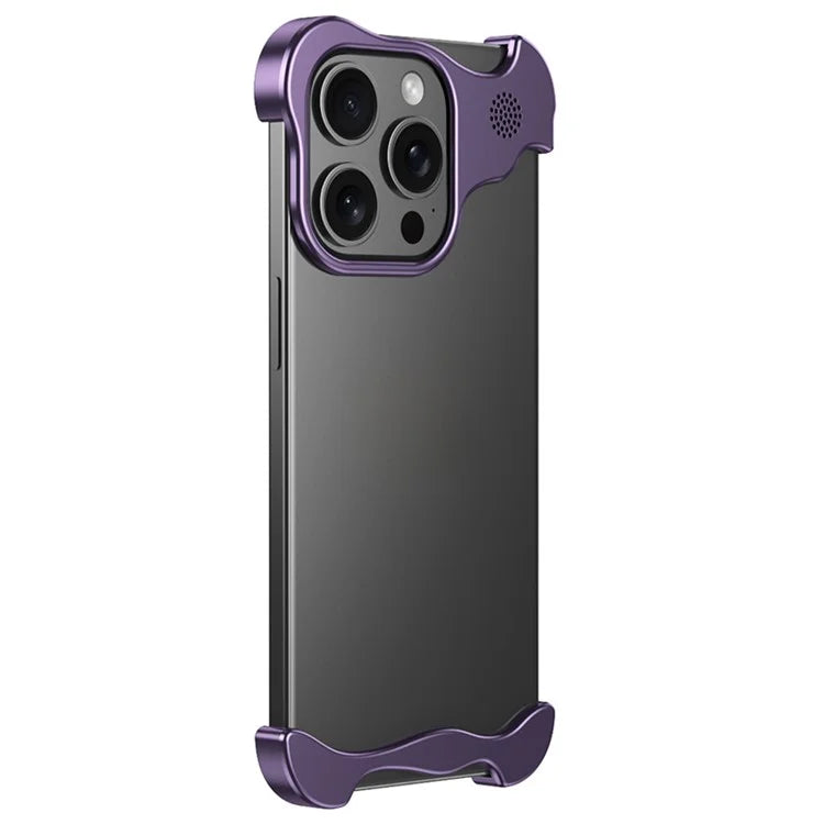 For iPhone 15 Pro Max Metal Case Phone Bumper Cover with Aromatherapy Tablet