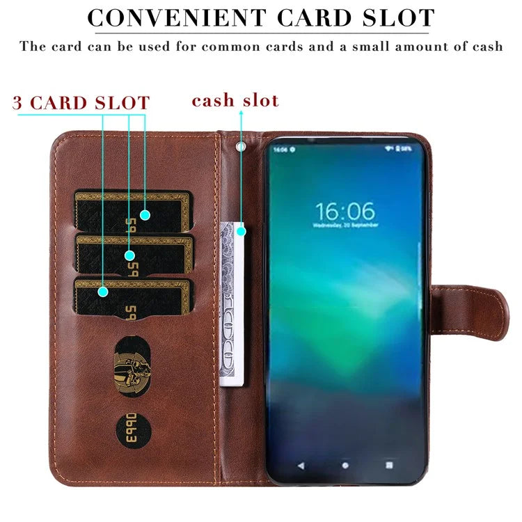 For Sony Xperia 5 VI Case Zipper Pocket Leather Wallet Phone Cover