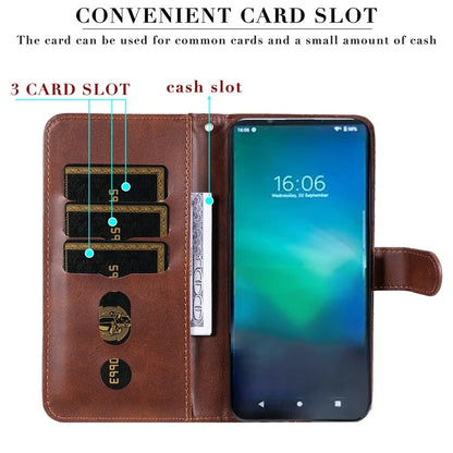 For Sony Xperia 5 VI Case Zipper Pocket Leather Wallet Phone Cover
