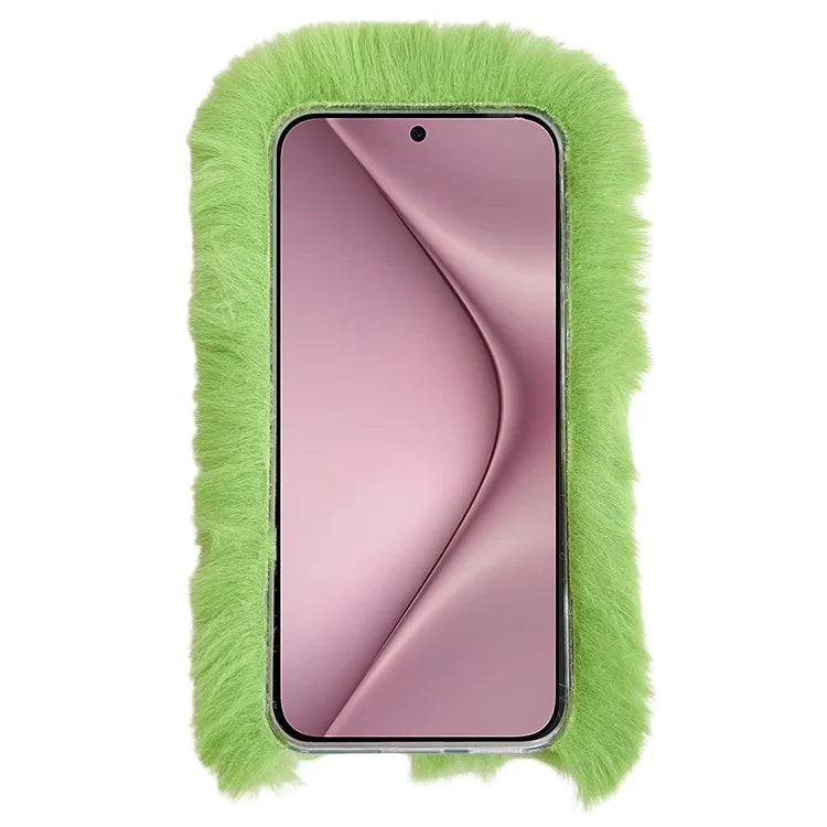 For Huawei Pura 70 Cell Phone Cases Silver Camera Frame Fluffy TPU Cover