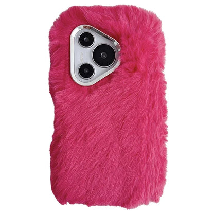 For Huawei Pura 70 Cell Phone Cases Silver Camera Frame Fluffy TPU Cover