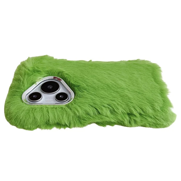 For Huawei Pura 70 Cell Phone Cases Silver Camera Frame Fluffy TPU Cover