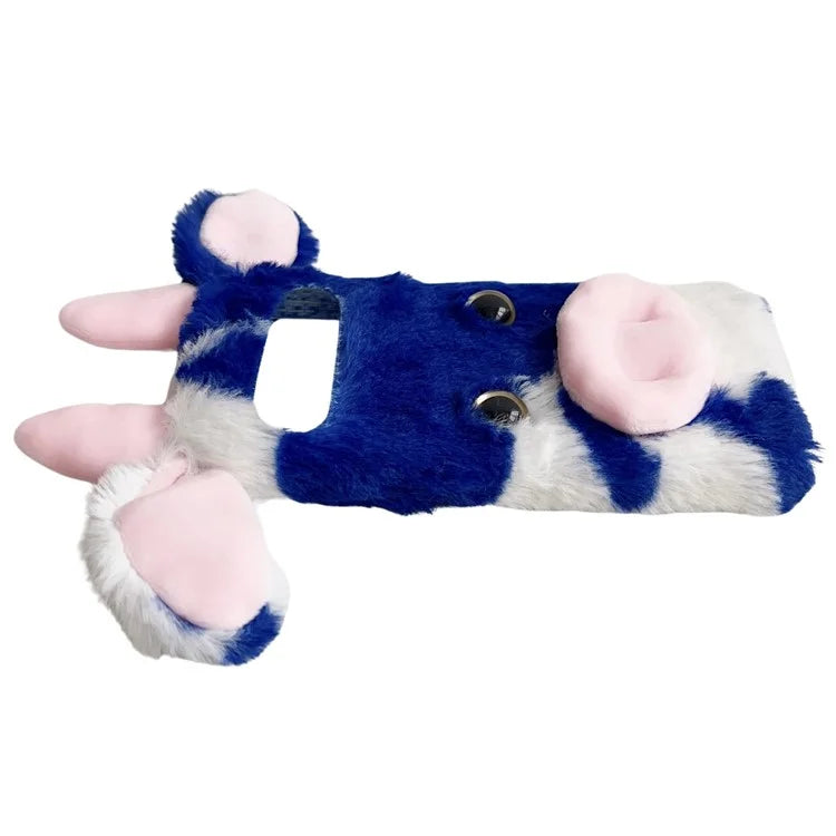 For Google Pixel 9 / 9 Pro Fluffy Cows Ear Cover Shockproof TPU Phone Case