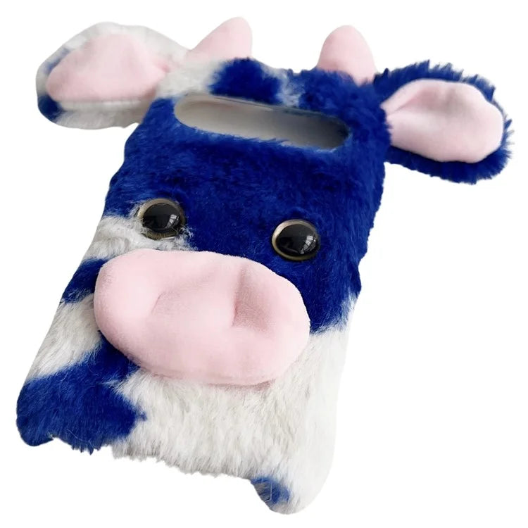 For Google Pixel 9 / 9 Pro Fluffy Cows Ear Cover Shockproof TPU Phone Case