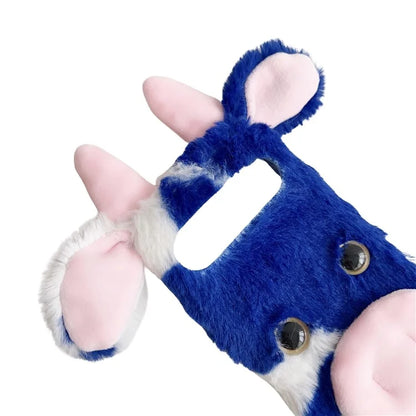 For Google Pixel 9 / 9 Pro Fluffy Cows Ear Cover Shockproof TPU Phone Case