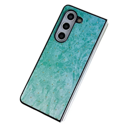 For Samsung Galaxy Z Fold6 5G Case Lacquered Pattern PU Leather PC Phone Cover