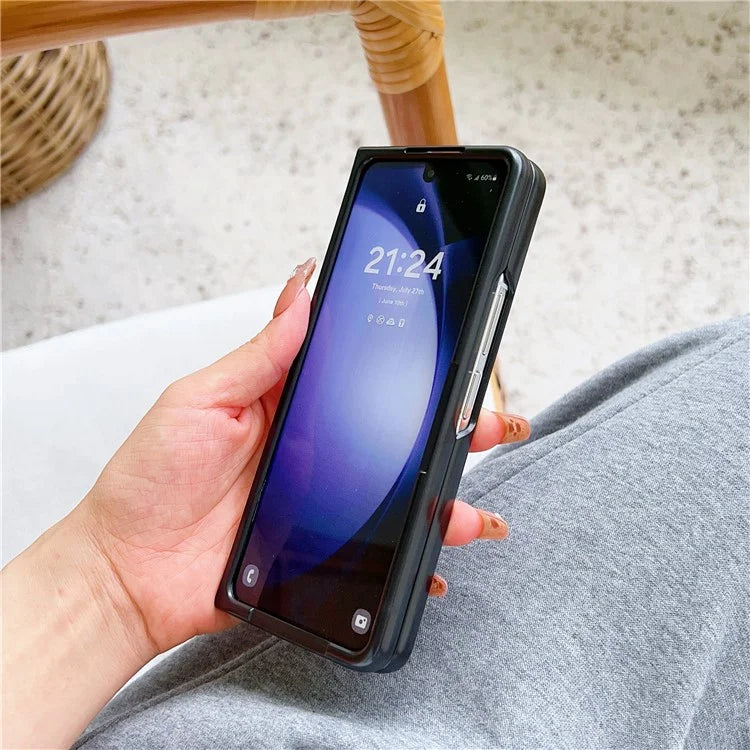 For Samsung Galaxy Z Fold6 5G Case Lacquered Pattern PU Leather PC Phone Cover