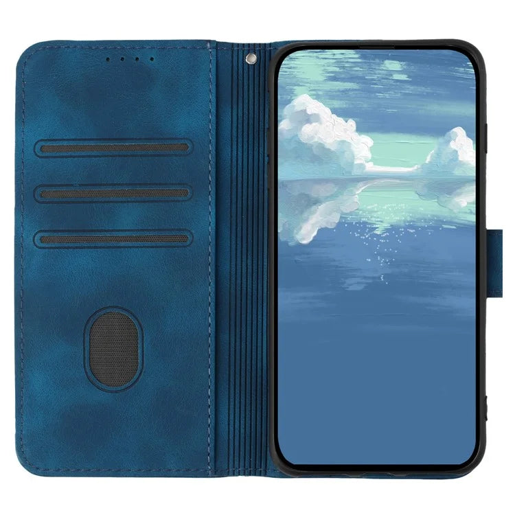YX0040 For Realme C63 4G Case Leather Phone Cover Geometry Pattern