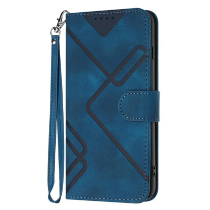 YX0040 For Realme C63 4G Case Leather Phone Cover Geometry Pattern