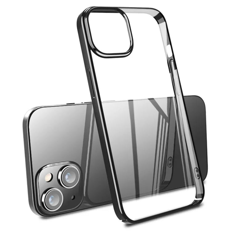 X-LEVEL For iPhone 15 Case Electroplating Frame Hard PC  Shockproof Phone Cover