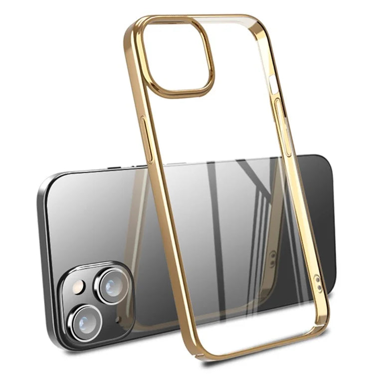 X-LEVEL For iPhone 15 Case Electroplating Frame Hard PC  Shockproof Phone Cover