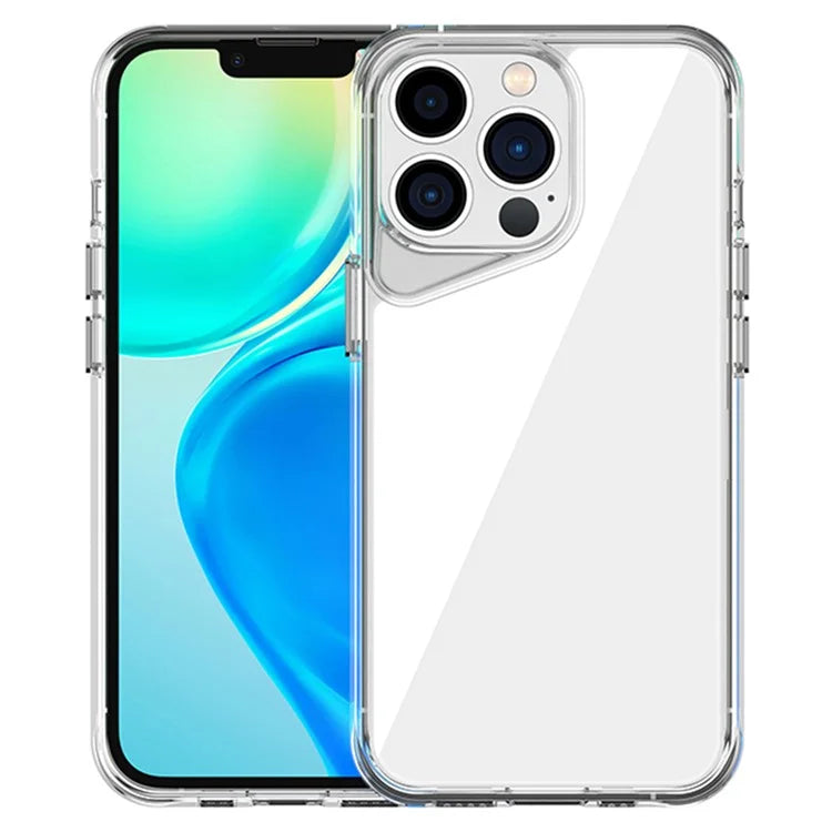 For iPhone 13 Pro Clear Case Colorful Borders TPU+PC+PMMA Phone Cover