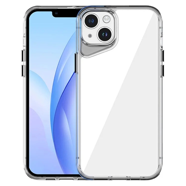 For iPhone 14 Plus Clear Case TPU+PC+PMMA Phone Cover Colorful Frame