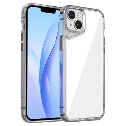 For iPhone 14 Plus Clear Case TPU+PC+PMMA Phone Cover Colorful Frame