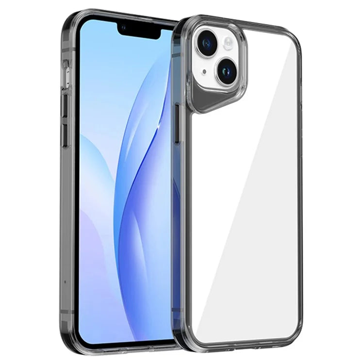 For iPhone 14 Plus Clear Case TPU+PC+PMMA Phone Cover Colorful Frame