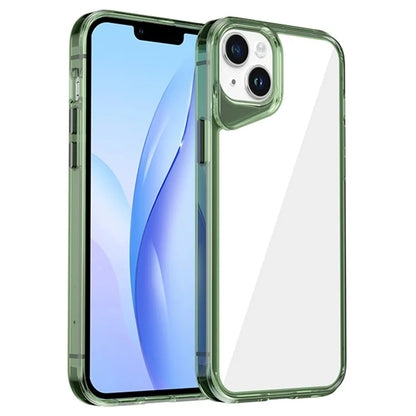 For iPhone 14 Plus Clear Case TPU+PC+PMMA Phone Cover Colorful Frame