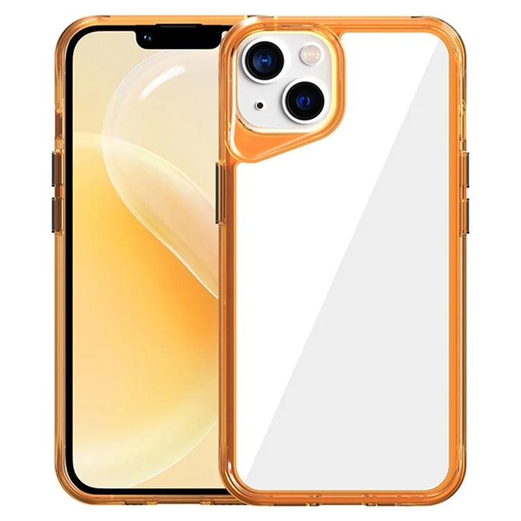 For iPhone 14 Clear Case TPU+PC+PMMA Hybrid Phone Cover