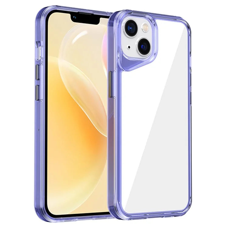 For iPhone 14 Clear Case TPU+PC+PMMA Hybrid Phone Cover