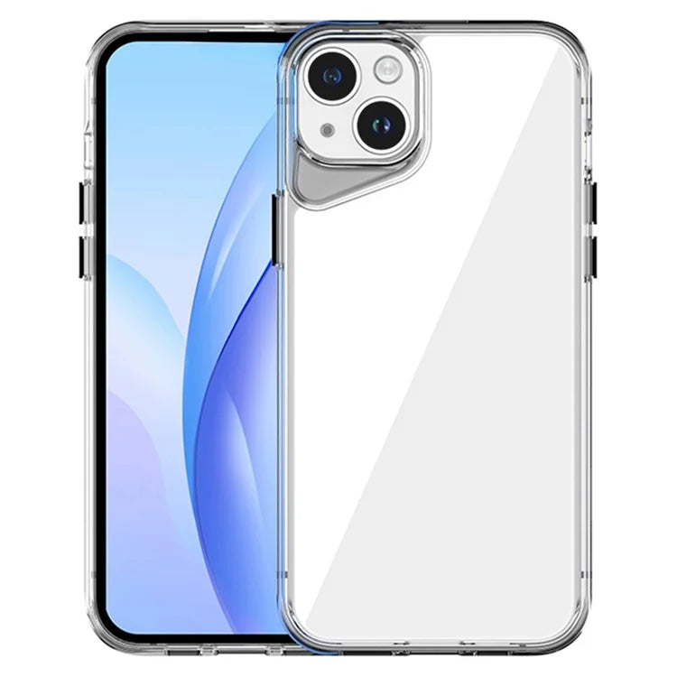 For iPhone 15 Plus Case Anti-Drop TPU+PC+PMMA Clear Phone Cover