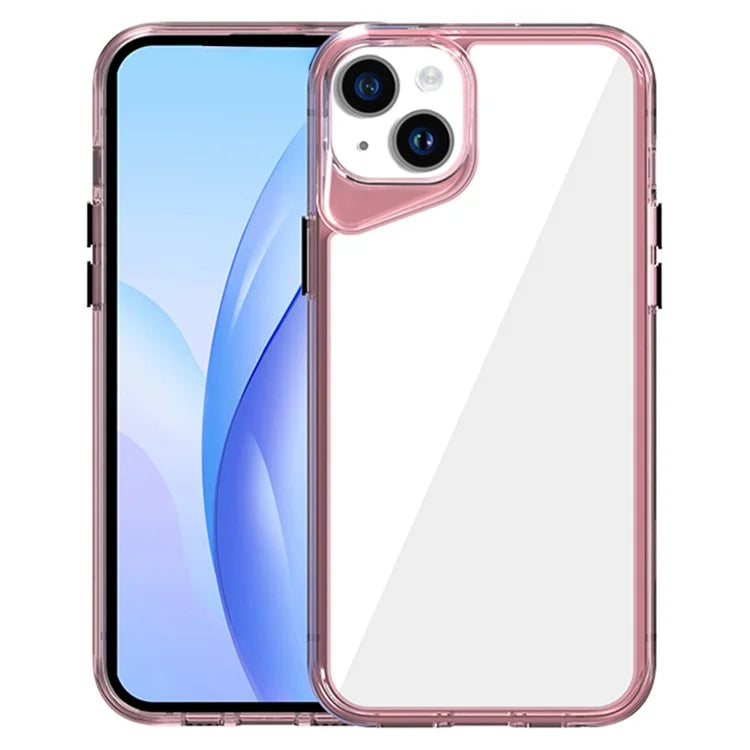 For iPhone 15 Plus Case Anti-Drop TPU+PC+PMMA Clear Phone Cover
