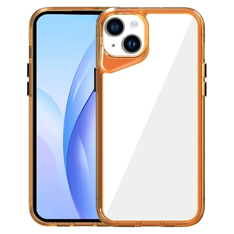 For iPhone 15 Plus Case Anti-Drop TPU+PC+PMMA Clear Phone Cover