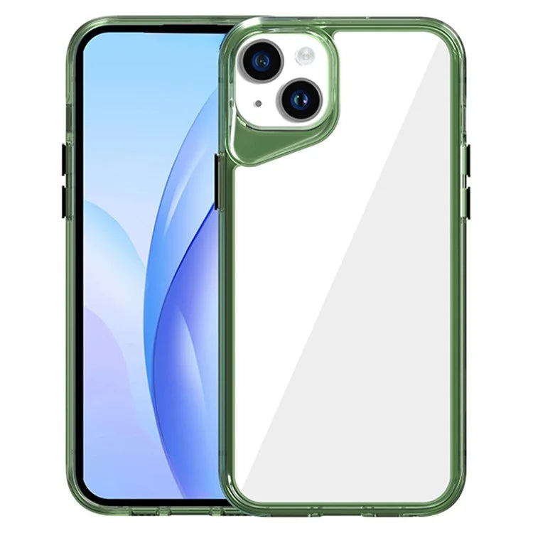 For iPhone 15 Plus Case Anti-Drop TPU+PC+PMMA Clear Phone Cover