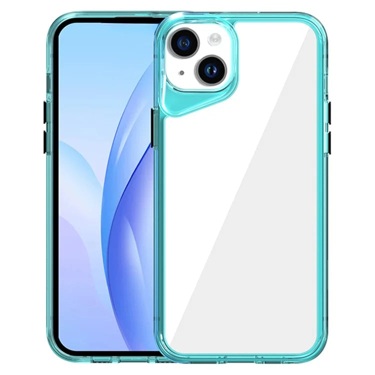 For iPhone 15 Plus Case Anti-Drop TPU+PC+PMMA Clear Phone Cover