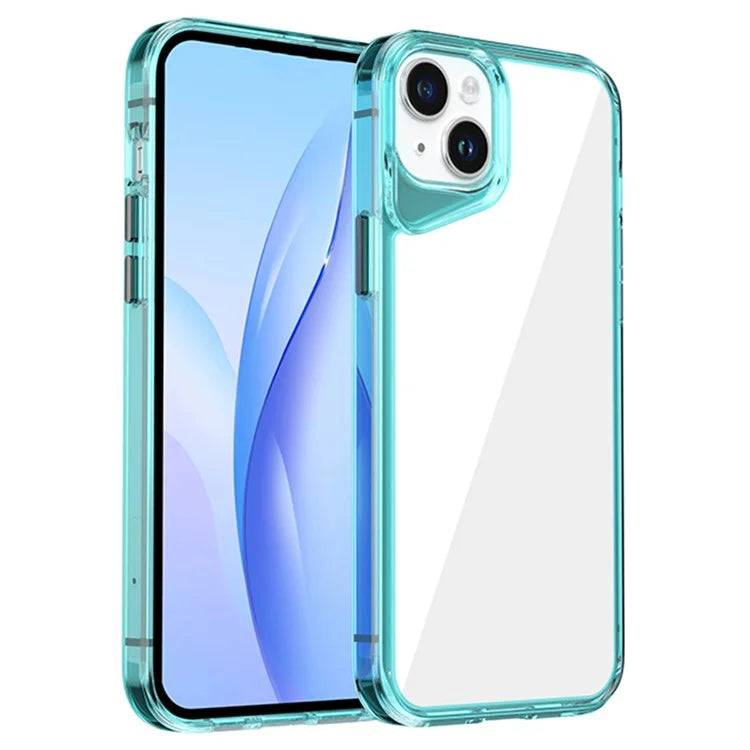 For iPhone 15 Plus Case Anti-Drop TPU+PC+PMMA Clear Phone Cover