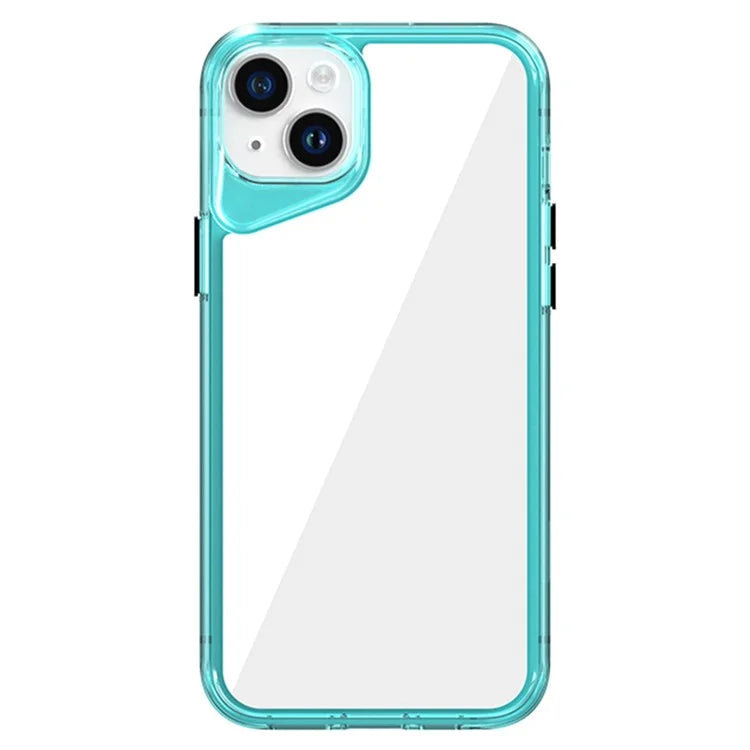 For iPhone 15 Plus Case Anti-Drop TPU+PC+PMMA Clear Phone Cover