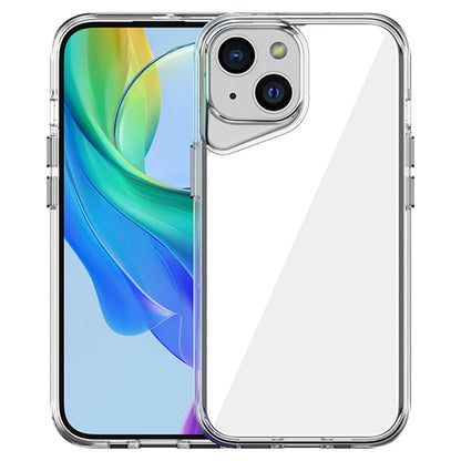 For iPhone 15 Clear Case TPU+PC+PMMA Anti-Scratch Phone Cover