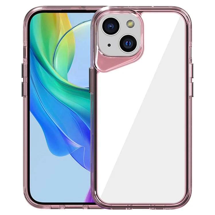 For iPhone 15 Clear Case TPU+PC+PMMA Anti-Scratch Phone Cover