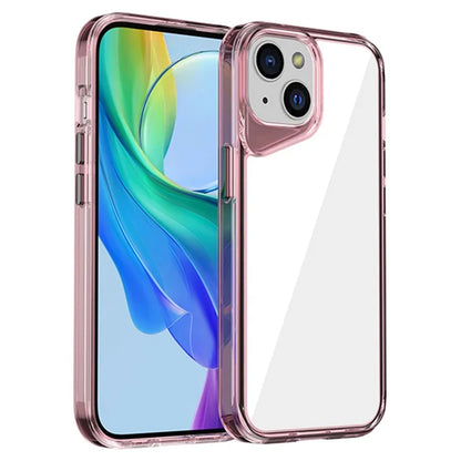 For iPhone 15 Clear Case TPU+PC+PMMA Anti-Scratch Phone Cover