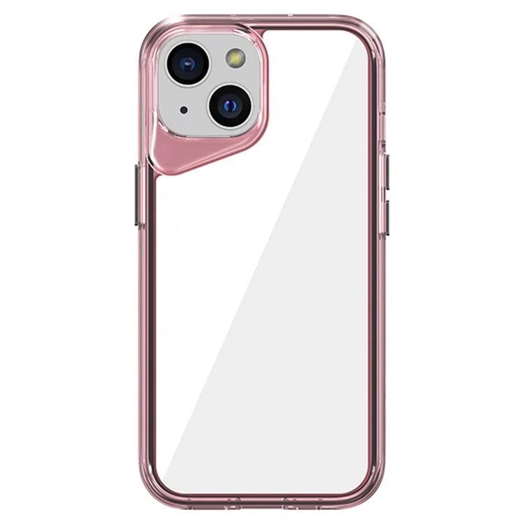 For iPhone 15 Clear Case TPU+PC+PMMA Anti-Scratch Phone Cover